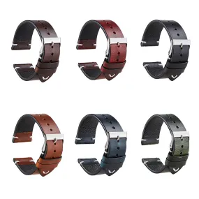 Vintage Oiled Leather Watch Straps Compatible with the 3Plus Vibe Smartwatch