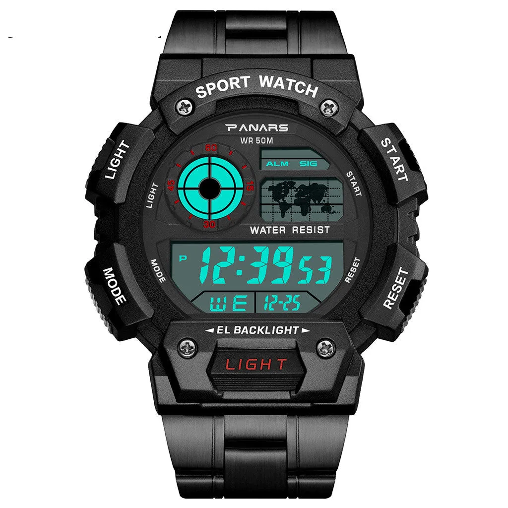 Waterproof Multifunctional Waterproof Sports Watch Square Fashion Electronic Watch