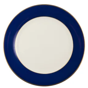 White ColorSheen Navy-Blue Gold Charger Plate