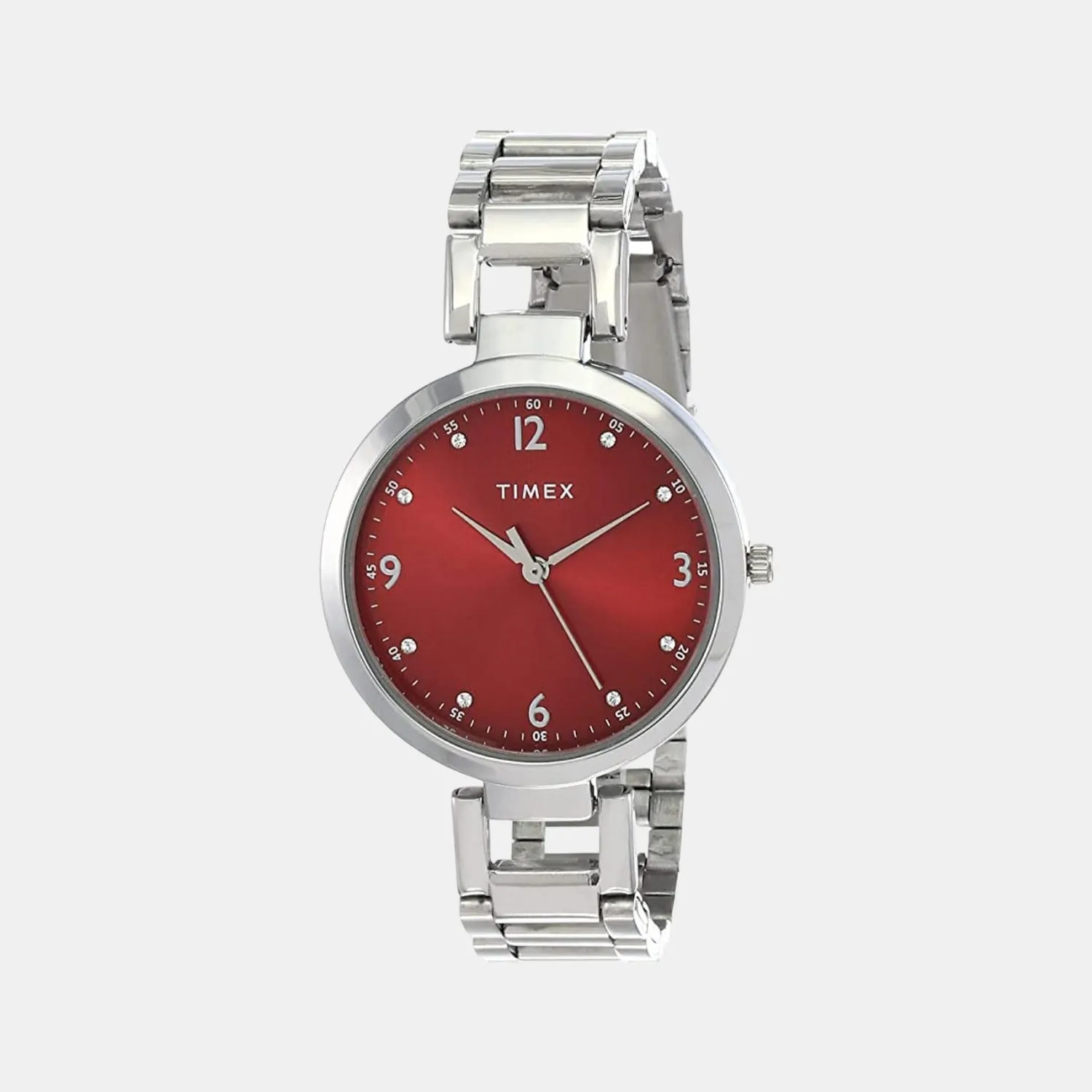 Women Red Analog Stainless Steel Watch TW000X203