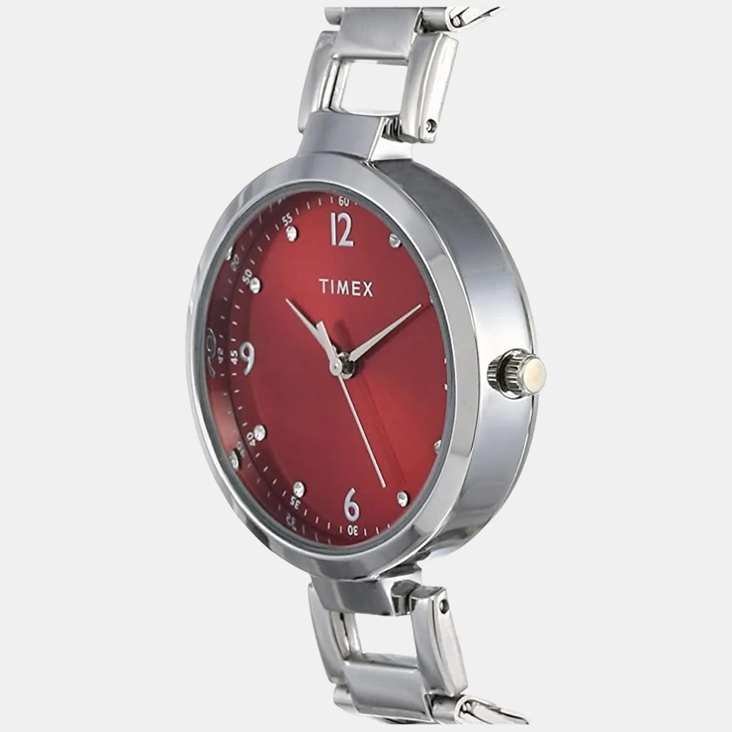 Women Red Analog Stainless Steel Watch TW000X203