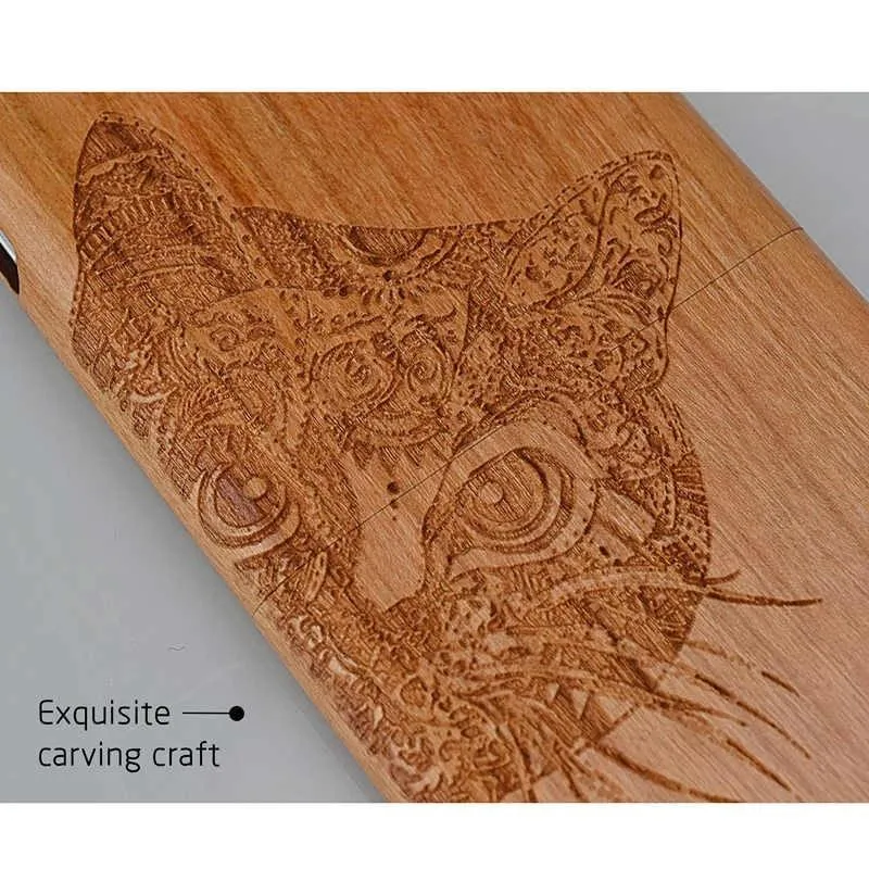 Wooden Cat Phone Case