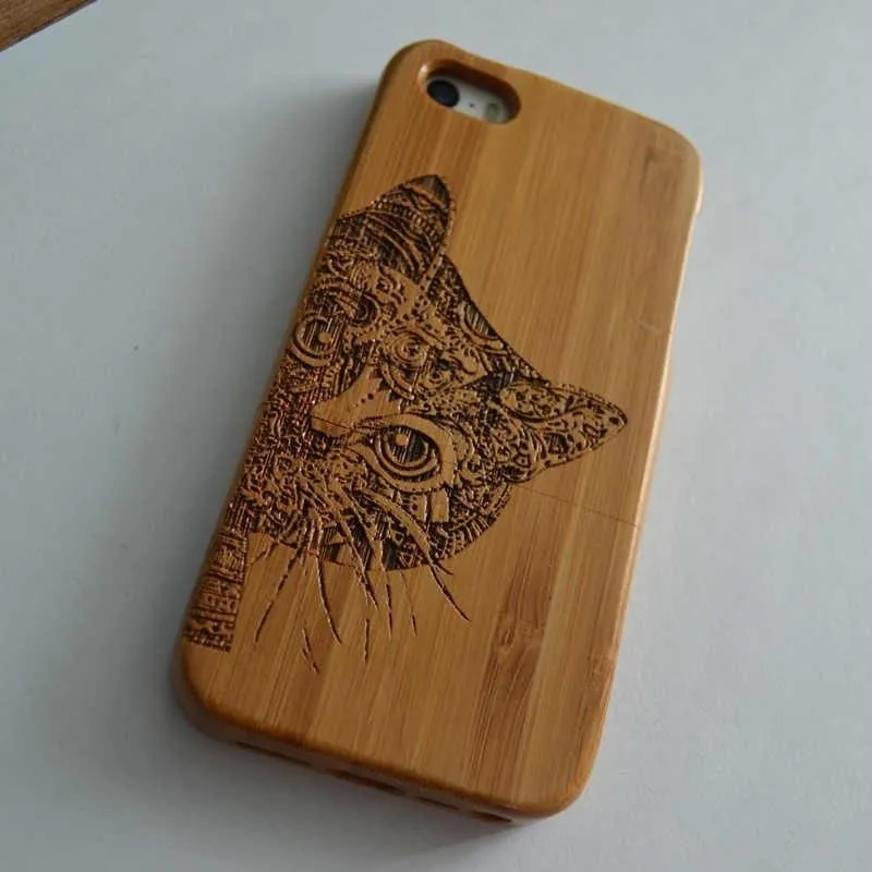 Wooden Cat Phone Case