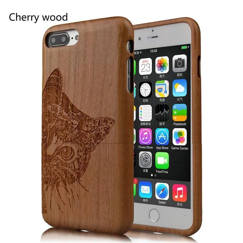 Wooden Cat Phone Case