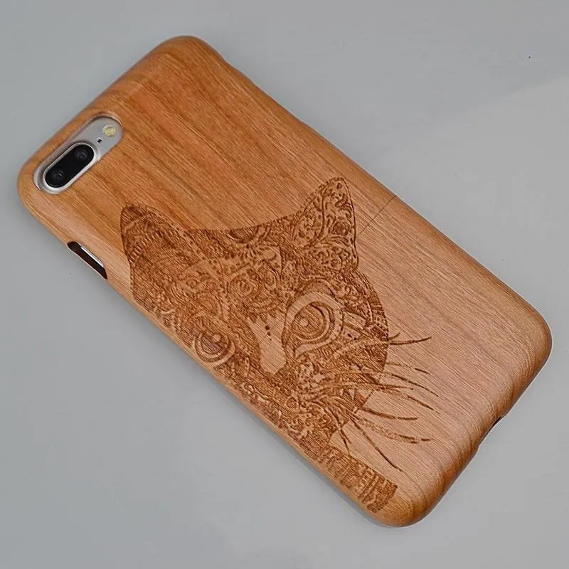 Wooden Cat Phone Case