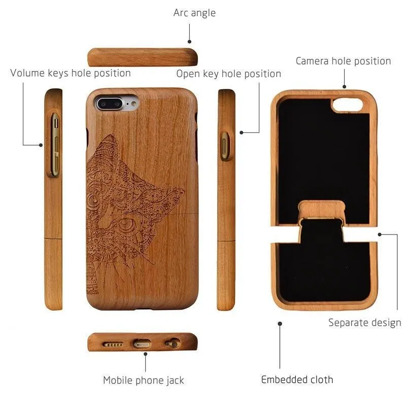 Wooden Cat Phone Case