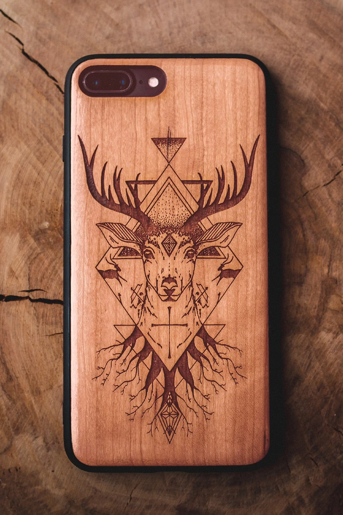 Wooden Phone Case | Minimalistic Stag