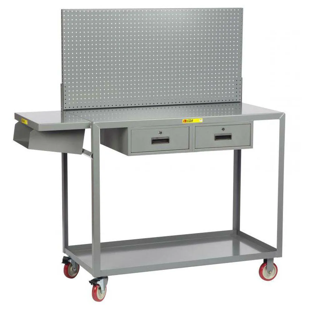 Work Height Mobile Worstation w/ Pegboard