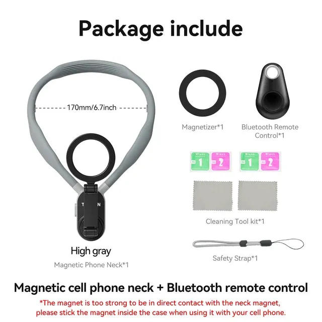 WrapMag - Magnetic Neck Mount For Phones