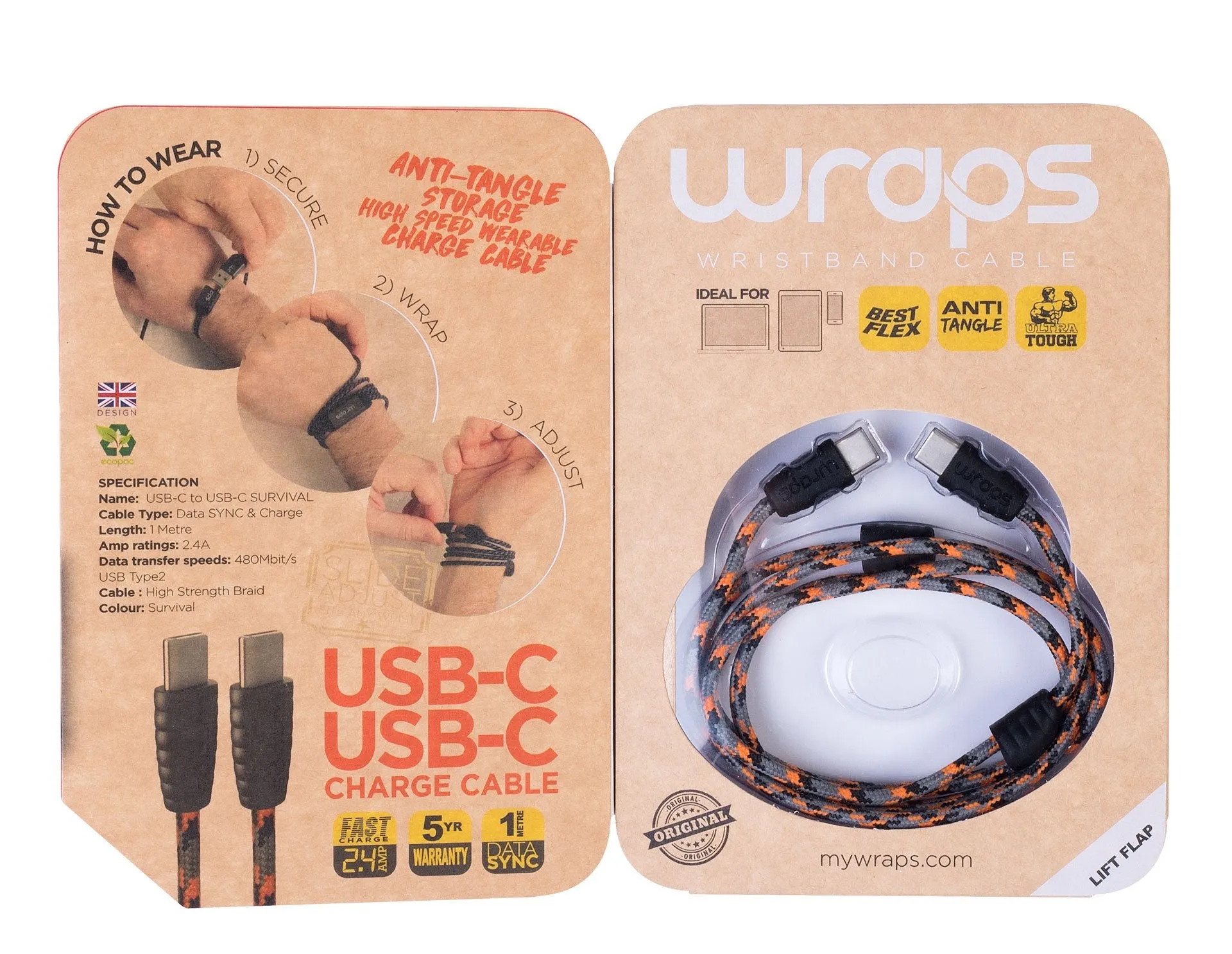 WRAPS USBC Charge Cable