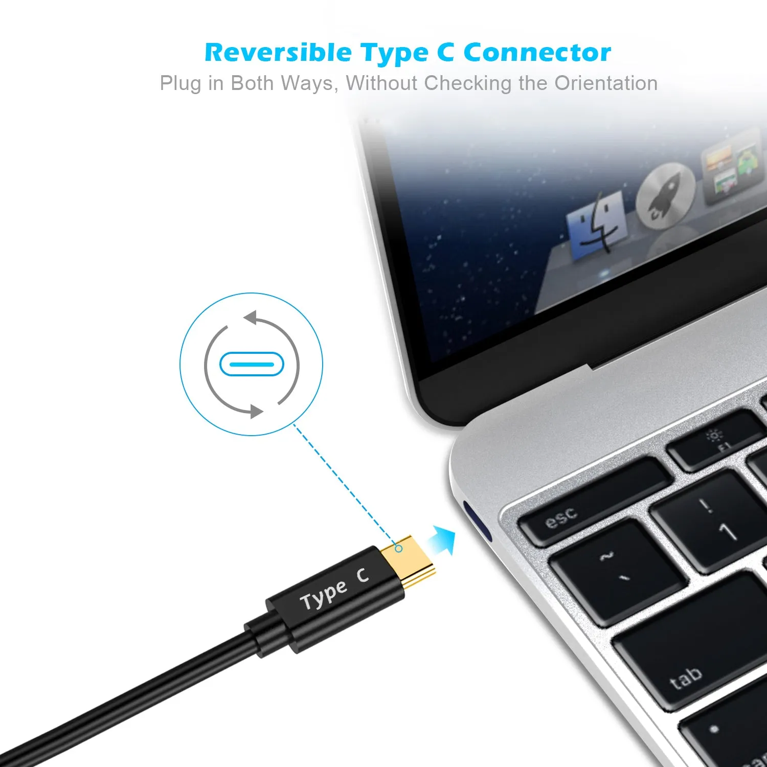 XCD-0018 CHOETECH USB C to DVI Cable 4K@30Hz (6FT/1.8M) USB Type C to DVI 24 1 Adapter