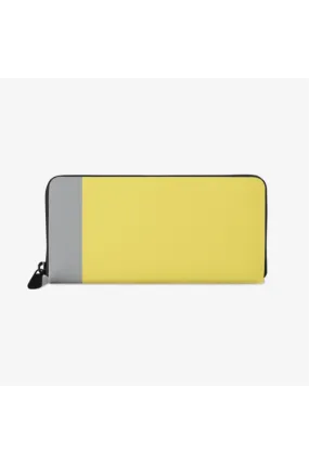 Yellow & Gray PU Leather Wallet