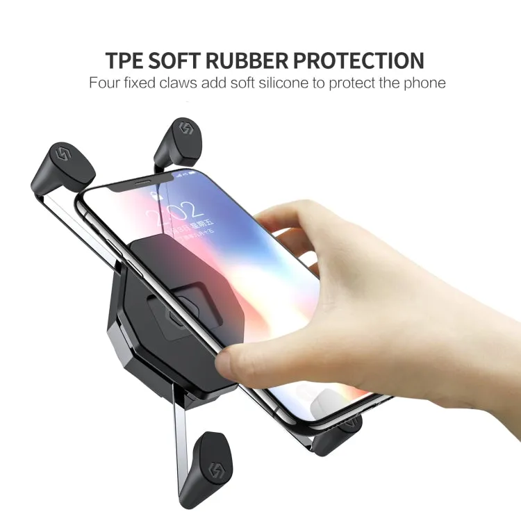 ZH-1558D1 Motorcycle M10 Ball Joint X-shape Aluminum Alloy Phone Holder